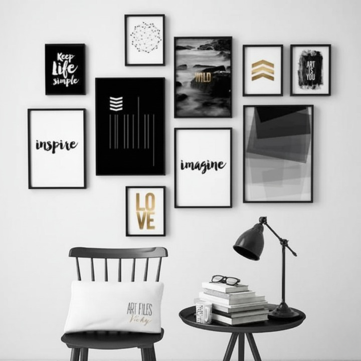 Motivational Wooden Wall Art Frame Set of 10 | Inspirational Quotes